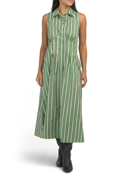 Rachel Zoe Dresses & Skirts - RACHEL ZOE Striped Pleated Waist Maxi Dress